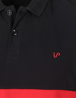 Load image into Gallery viewer, Men&#39;s Polo Shirt Black-Red Colour Block
