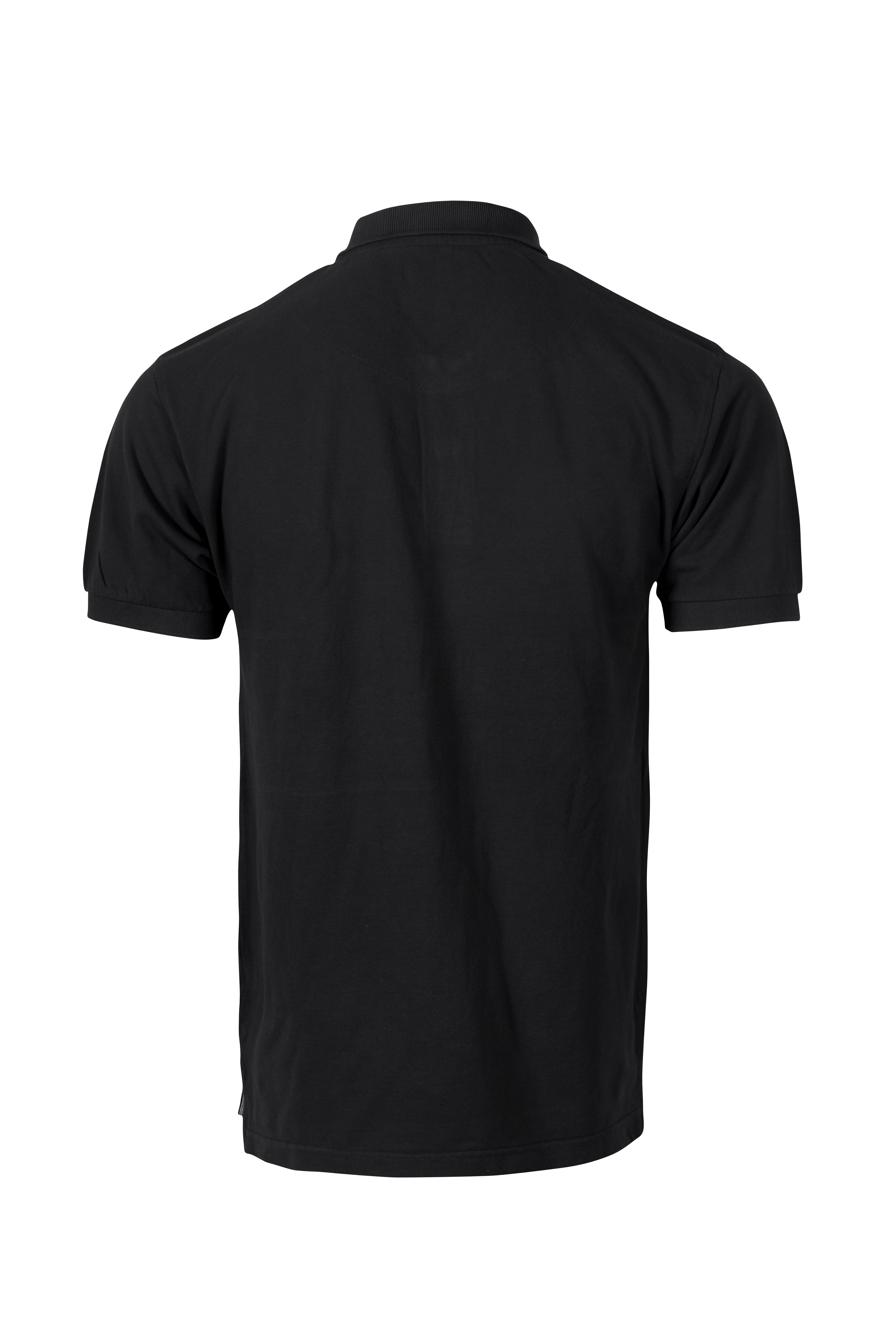 Men's Polo Shirt Black-GreyMelange-Navy Colour Block