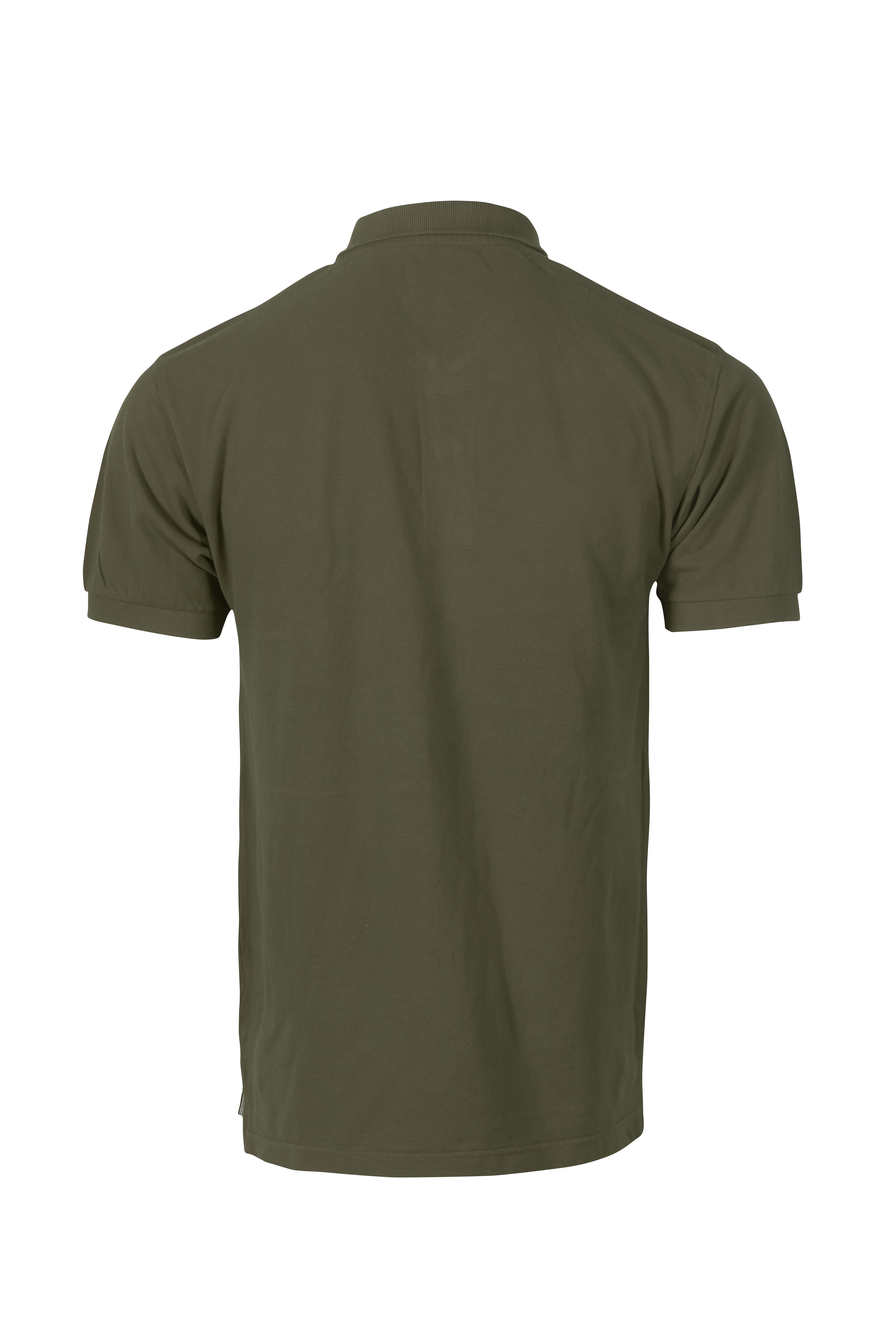 Men's Polo Shirt Olive-GreyMelange Colour Block