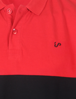 Load image into Gallery viewer, Men&#39;s Polo Shirt Red-Black-GreyMelange Colour Block
